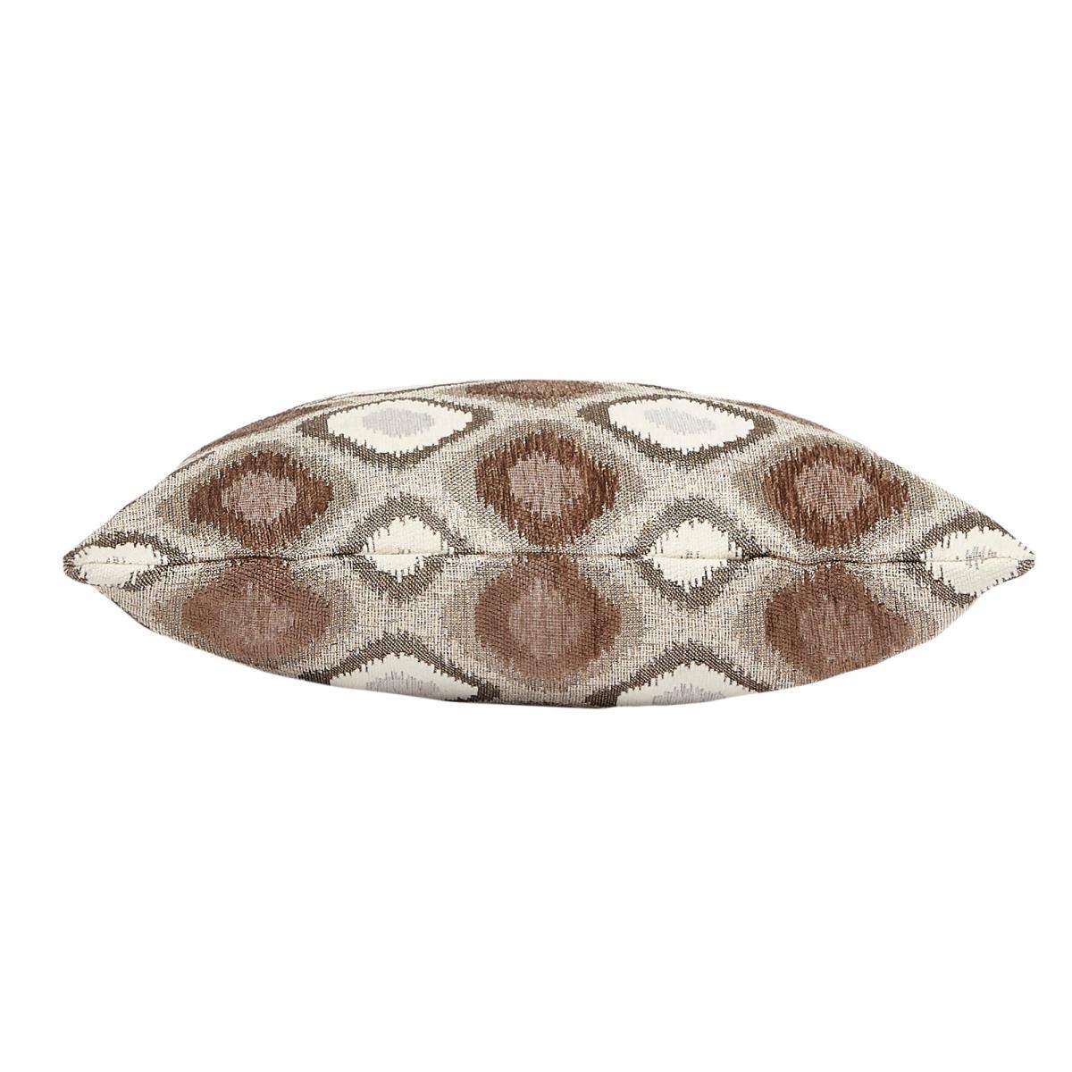 Chenille Diamond Ikat Natural Cushion Cover Brown and White – image 3