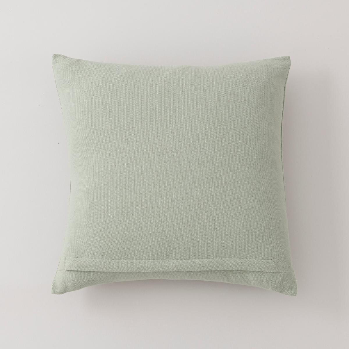 French Knot Hares Cushion Sage – image 3