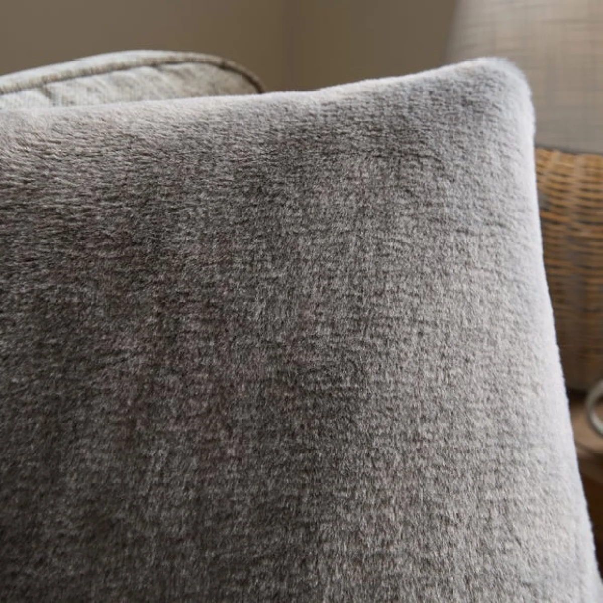 Double Sided Faux Fur Square Cushion – image 2