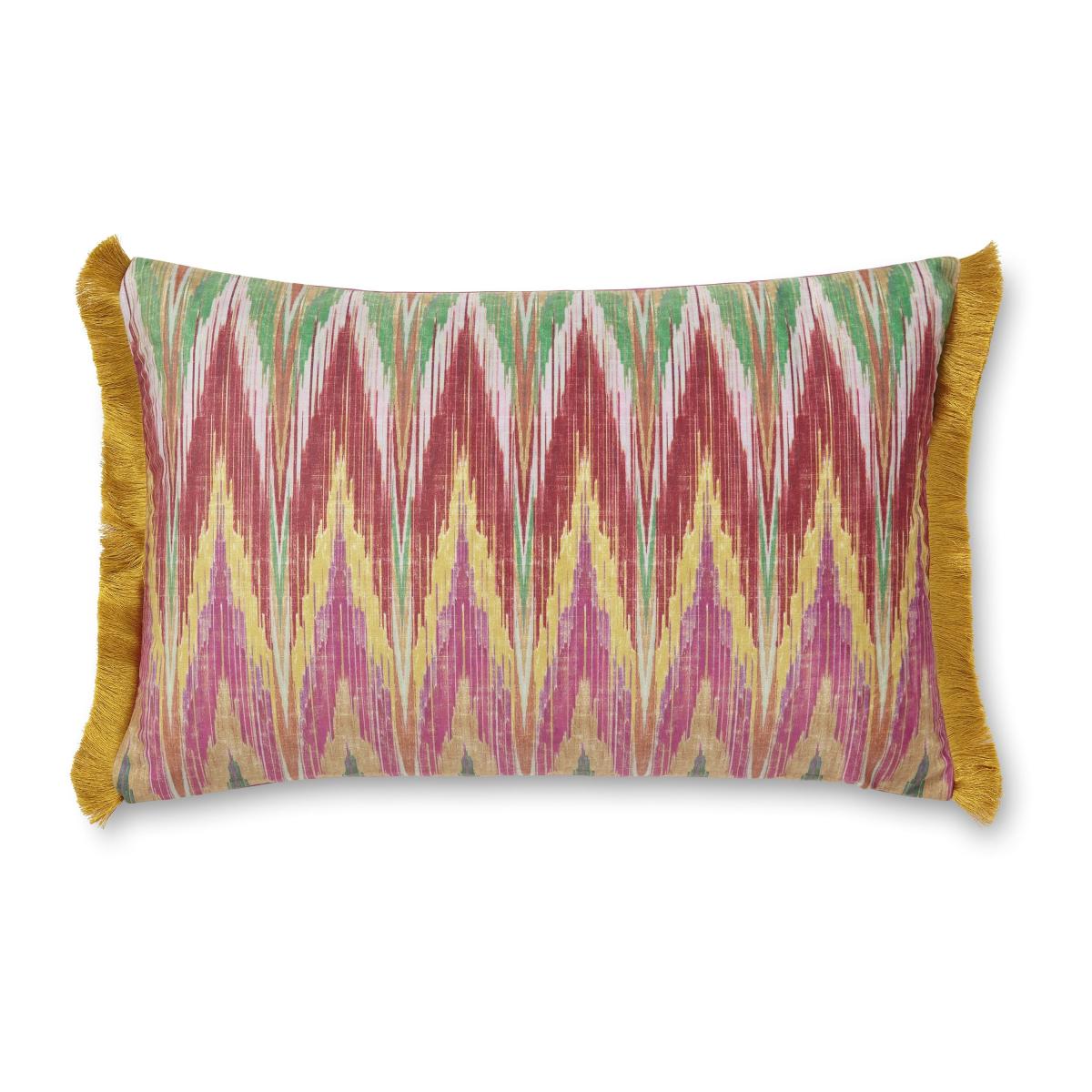 Matthew Williamson Ikat Rectangle Feather Filled Cushion Pink – image 5