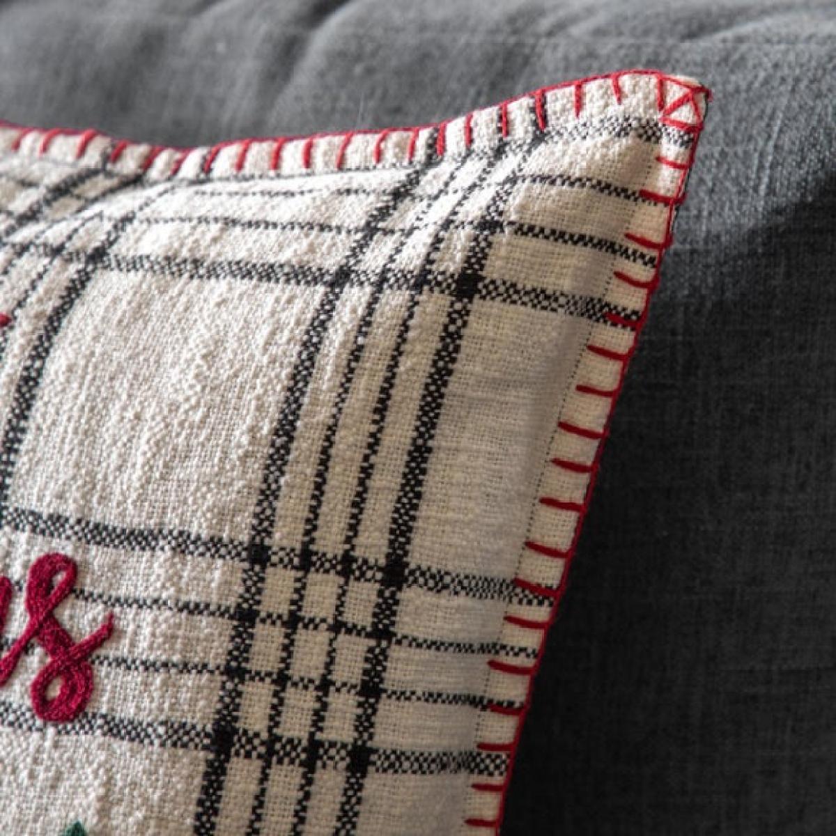 Classic Trees Merry Christmas Square Cushion – image 3
