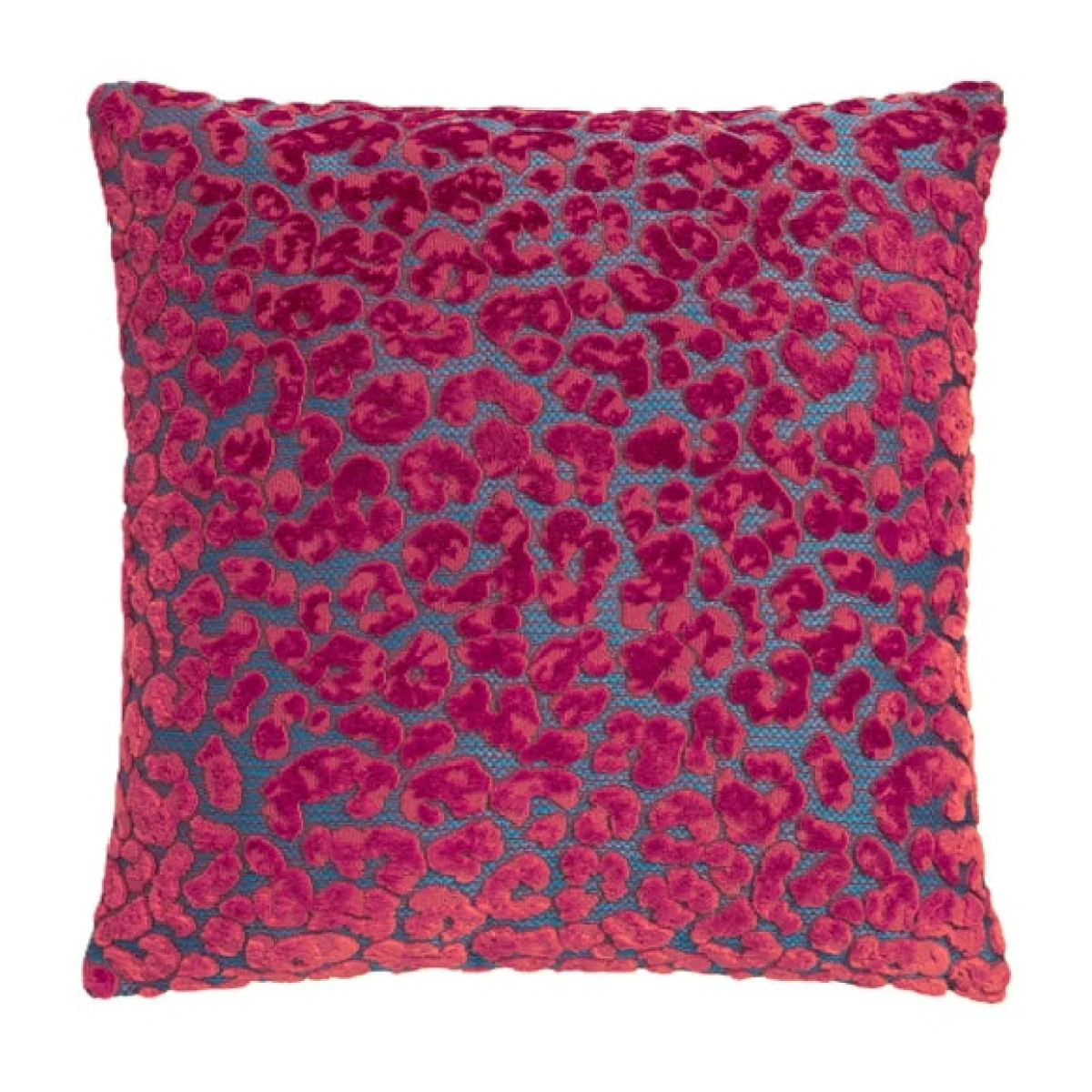 Velvet Leopard Print Square Cushion – image 3