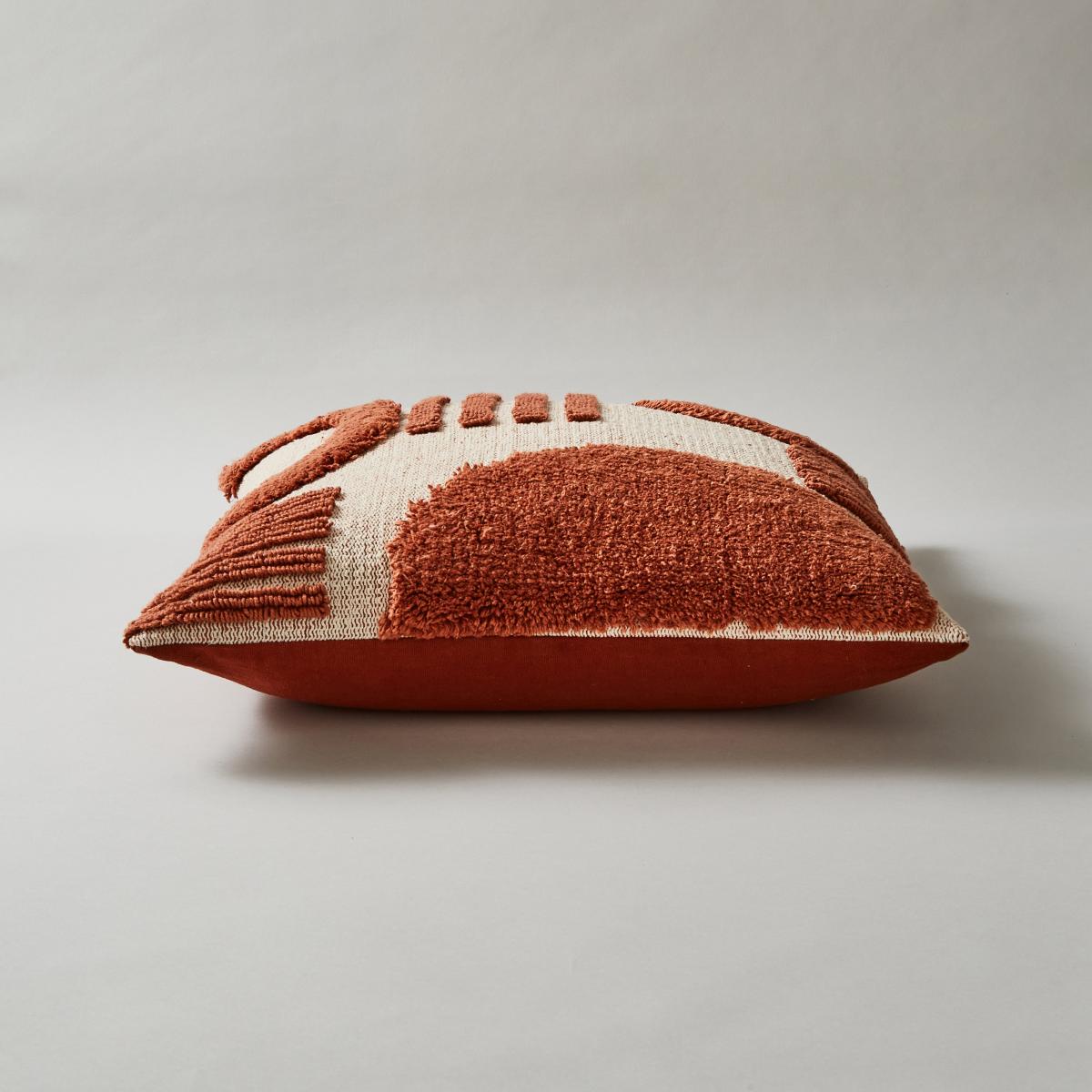 Circular Knit Abstract Cushion Terracotta – image 4