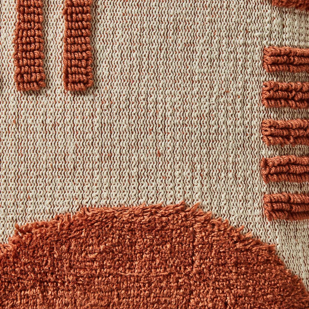 Circular Knit Abstract Cushion Terracotta – image 5