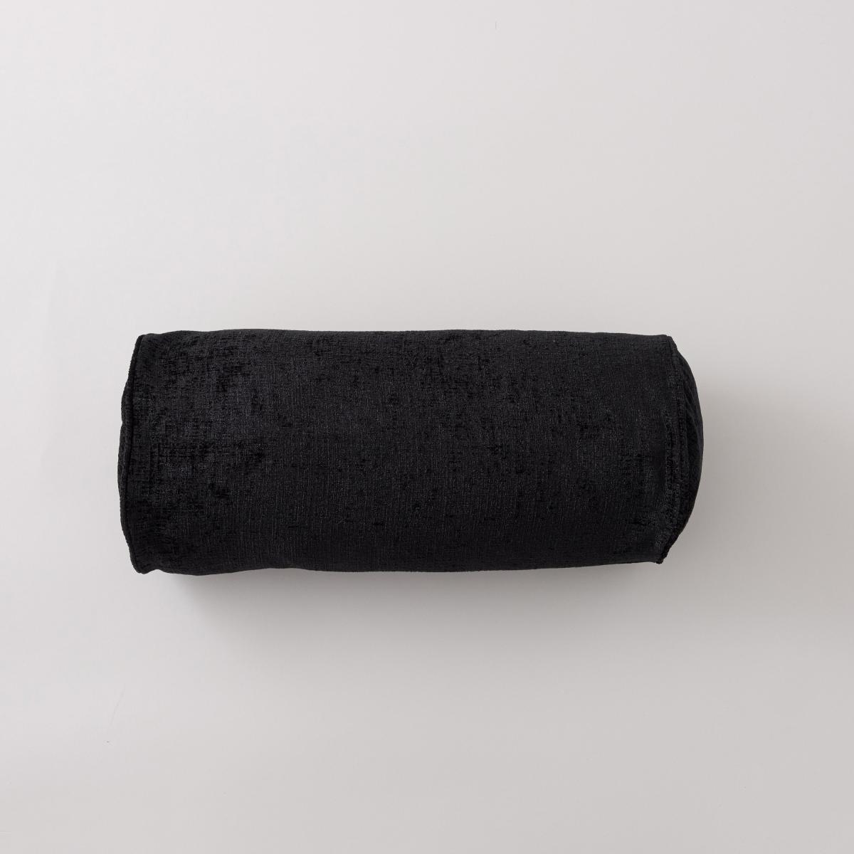 Chenille Bolster Cushion Black – image 2
