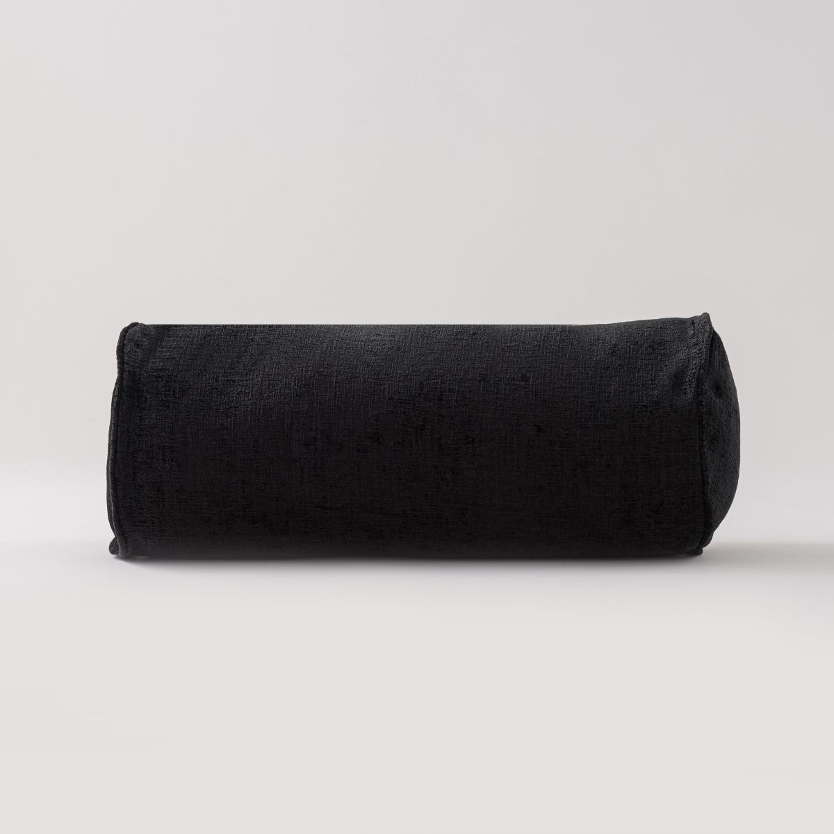 Chenille Bolster Cushion Black – image 3