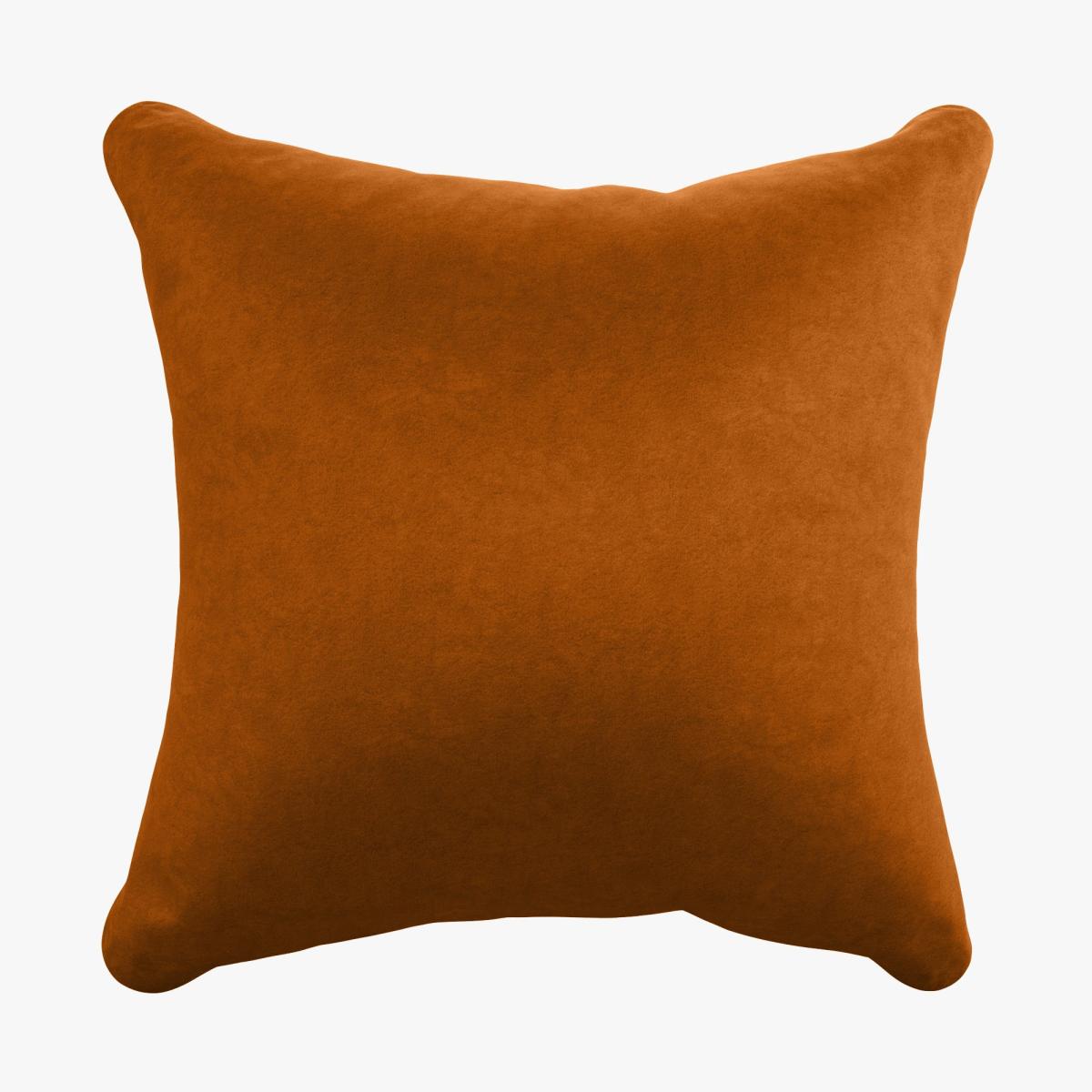 Luxury Velvet Scatter Cushion Luxury Velvet Orange Umber – image 3