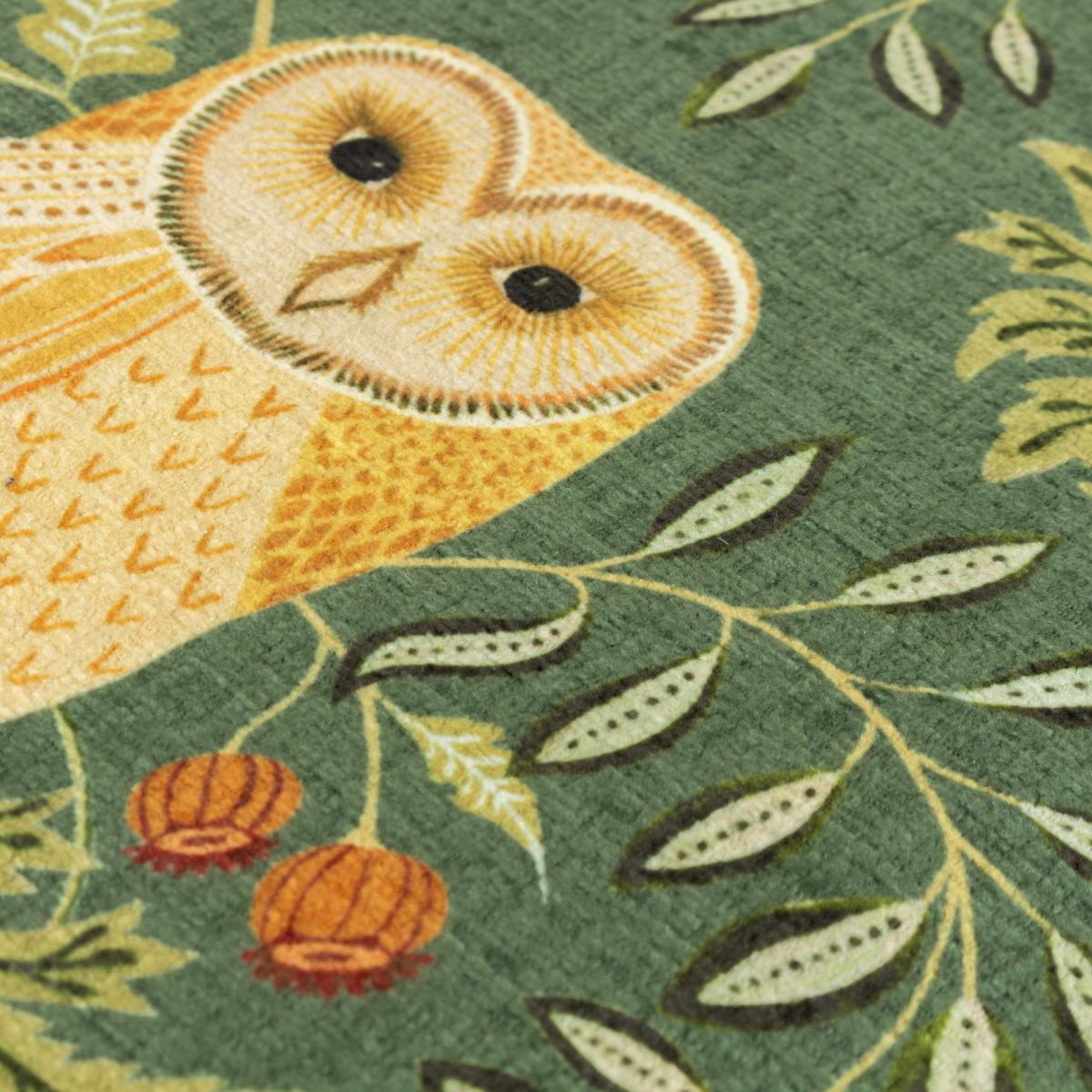 Evans Lichfield Owls Square Cushion Green – image 4