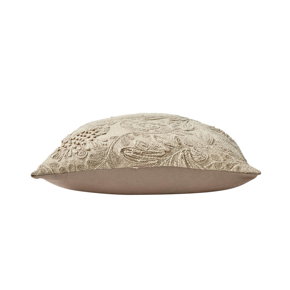 Hemington Washed Embroidered Cushion Natural – image 3