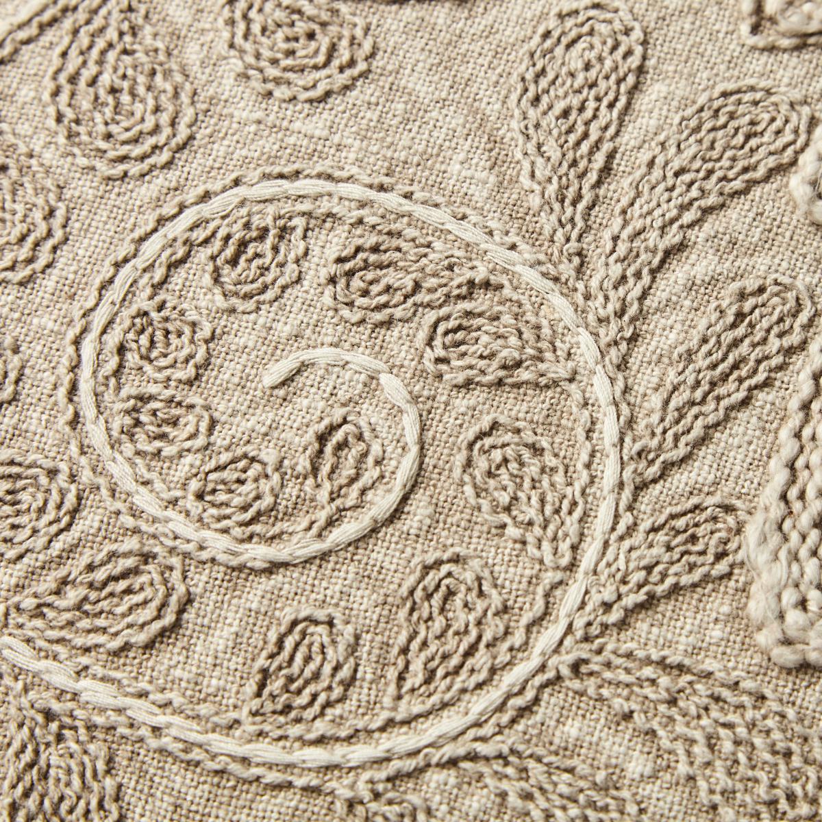 Hemington Washed Embroidered Cushion Natural – image 4