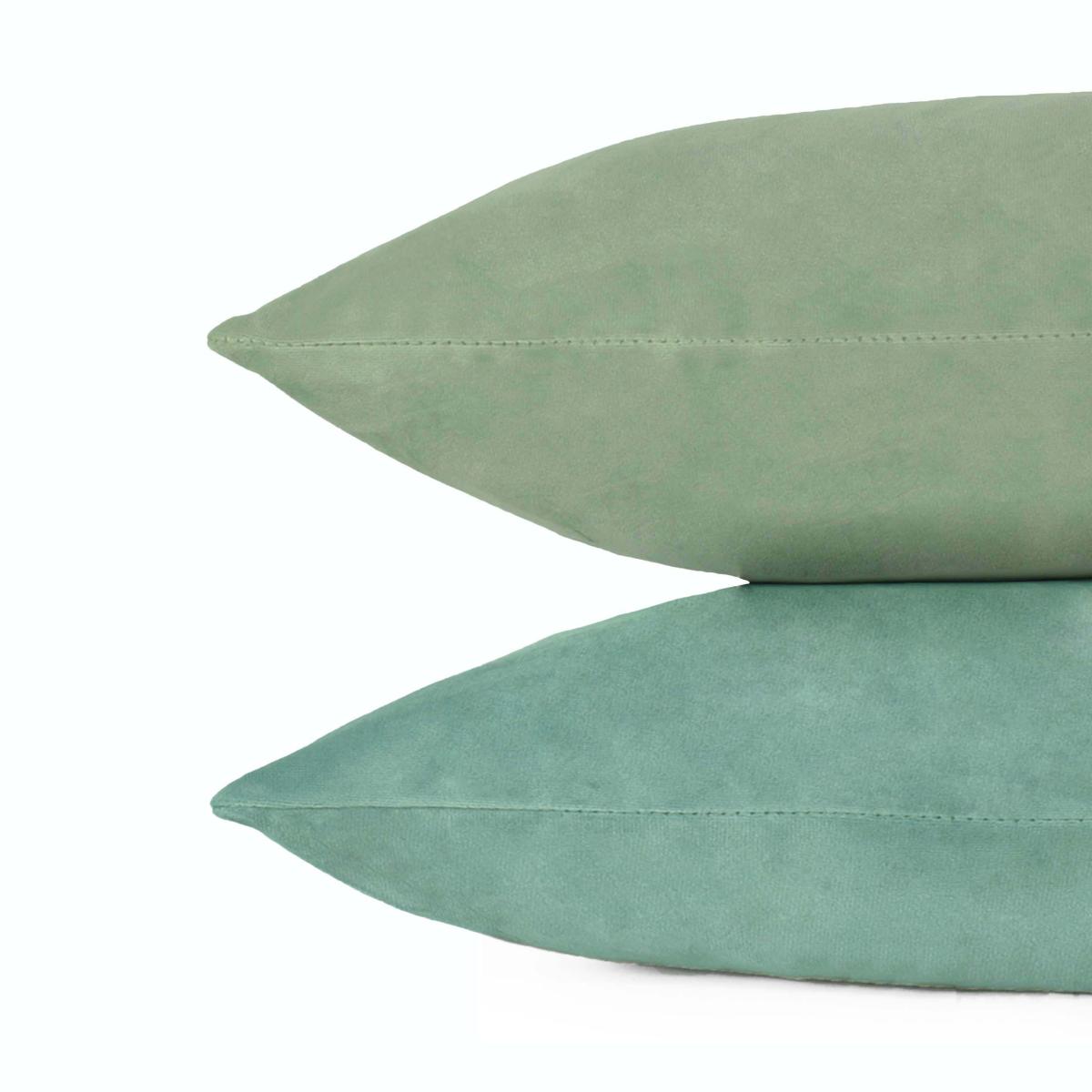Evans Lichfield Opulent Velvet 2 Pack Cushions Duck Egg Blue/New Green – image 3