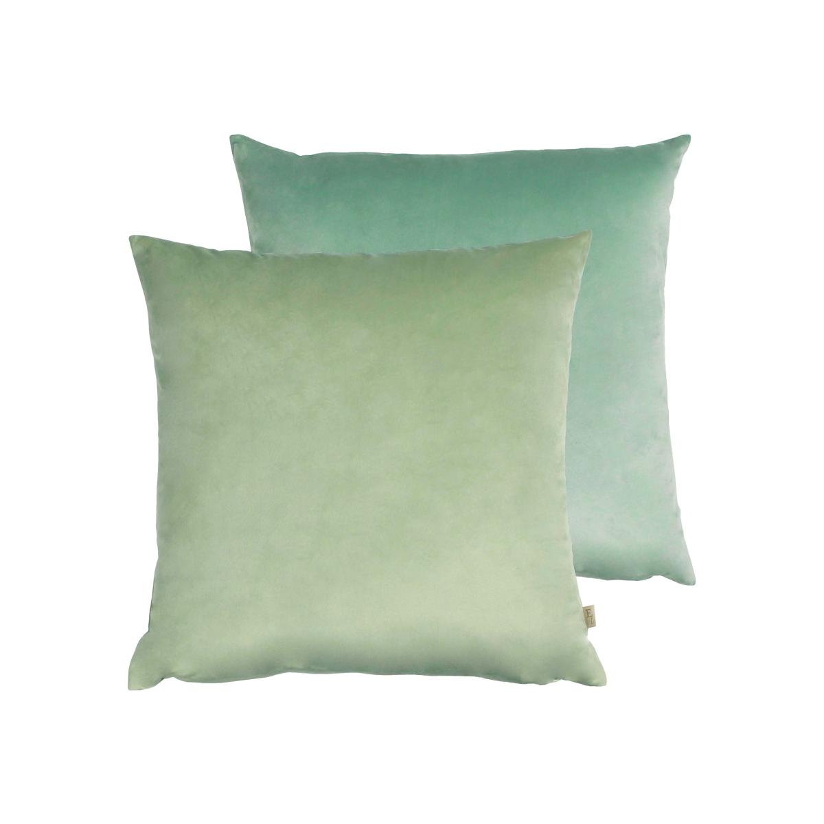 Evans Lichfield Opulent Velvet 2 Pack Cushions Duck Egg Blue/New Green – image 1