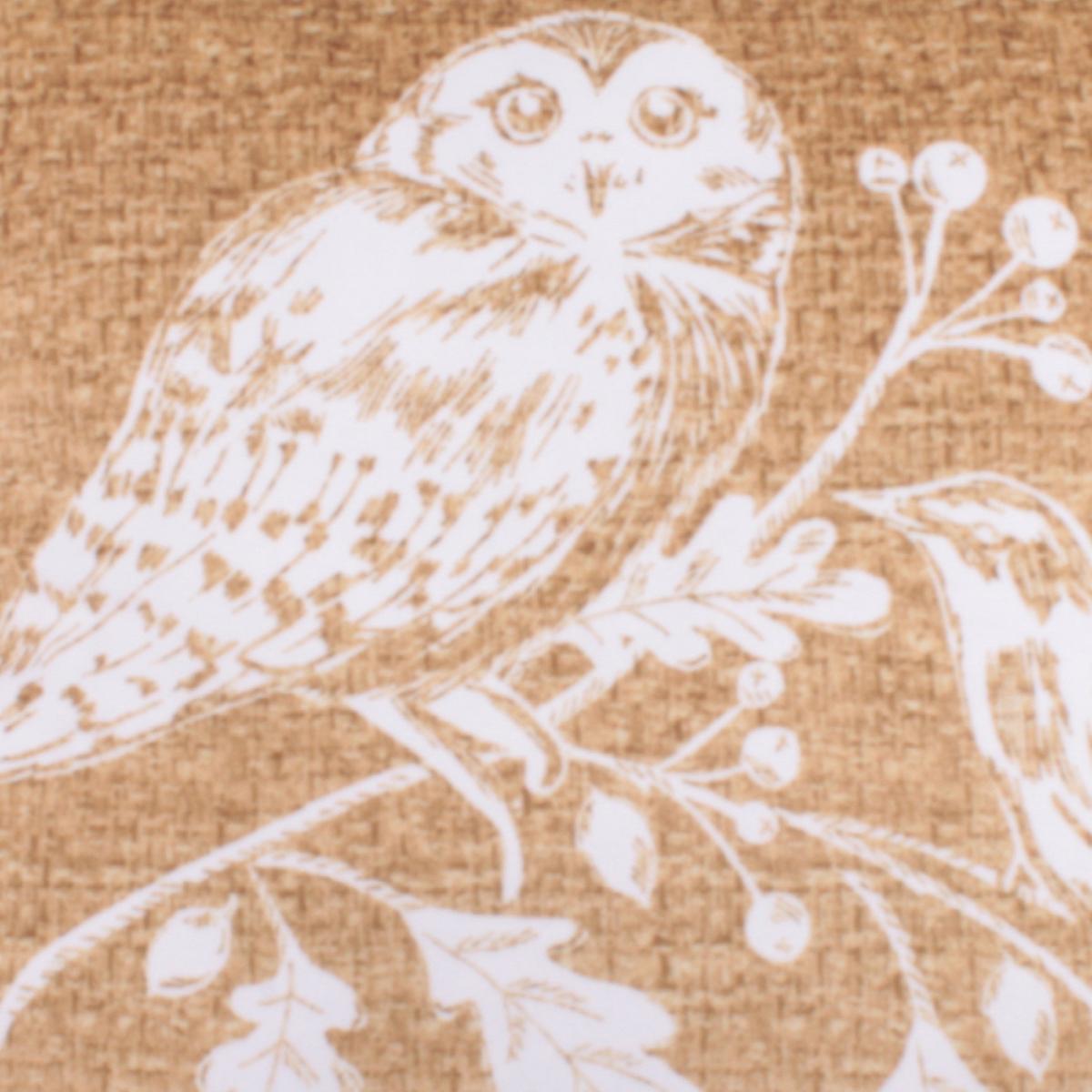 Lodge Woodland Owls Cushion Ochre – image 3