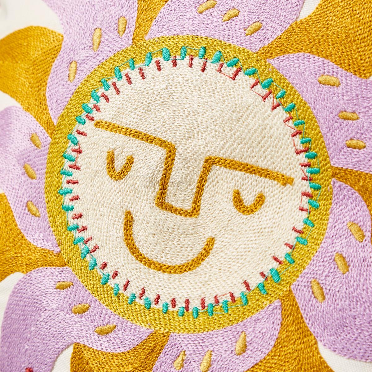 Sun Embelished Multicolour Outdoor Square Cushion – image 2