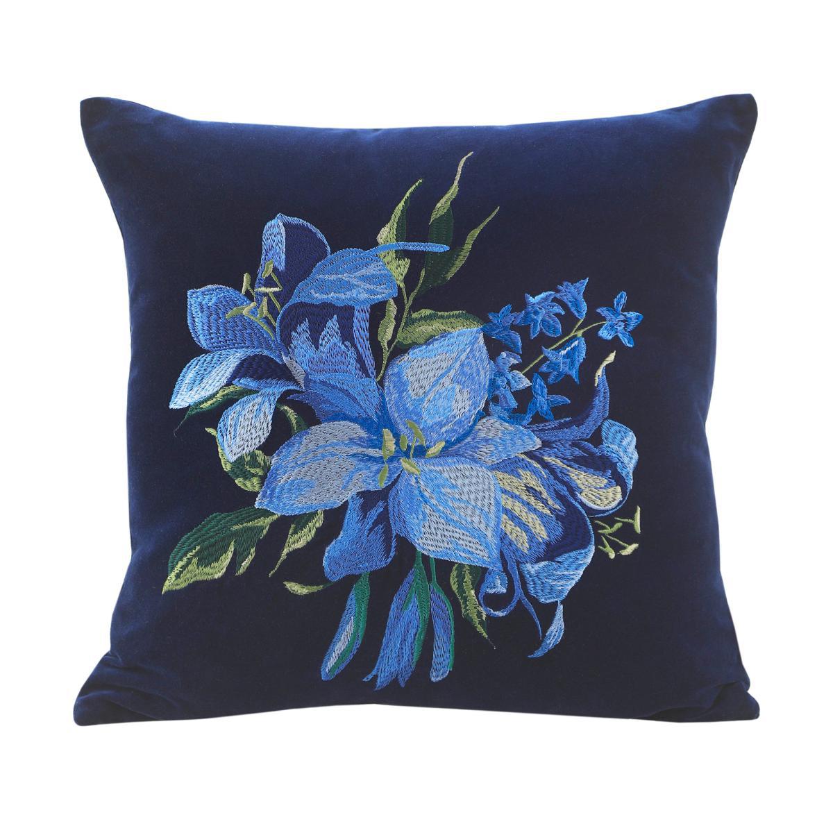 Avery Green Sinama Navy Velvet Cushion Navy (Blue) – image 4