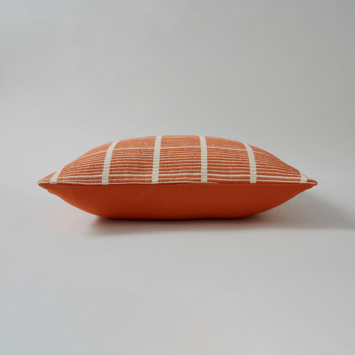 Elements Burnt Orange Woven Squares Check Cushion Burnt Orange – image 4