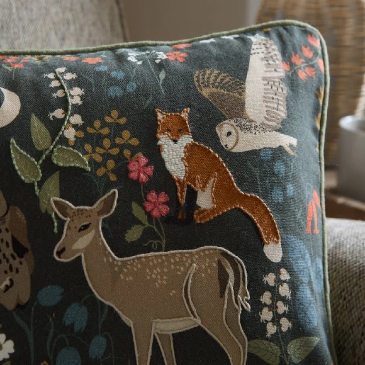 Timeless Animal Cotton Rectangle Cushion – image 2