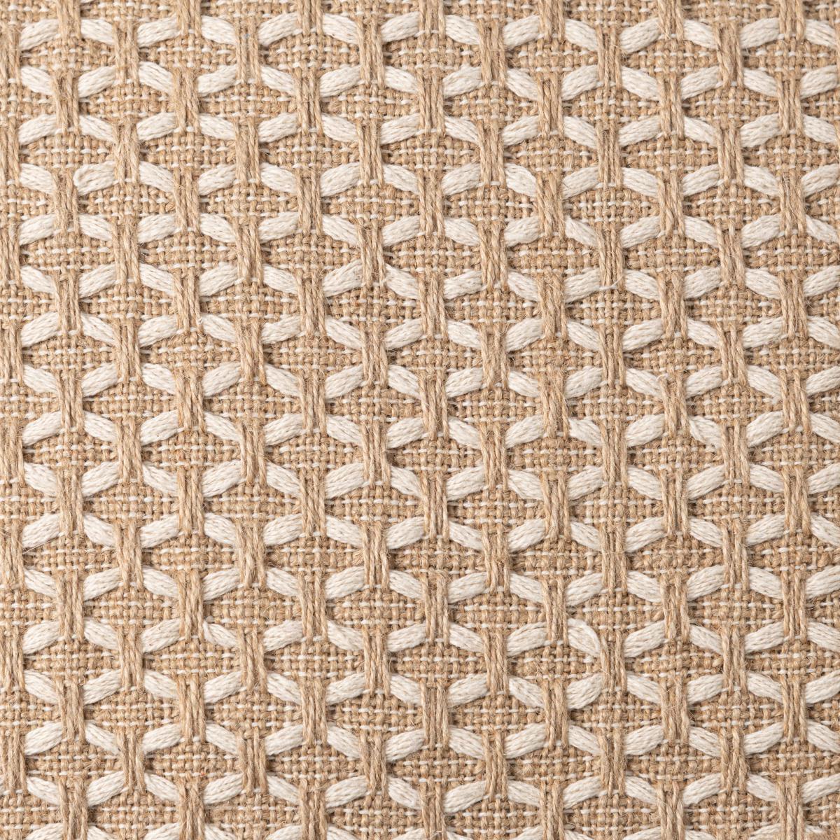 Jute Diamond Cotton Cushion Natural – image 3