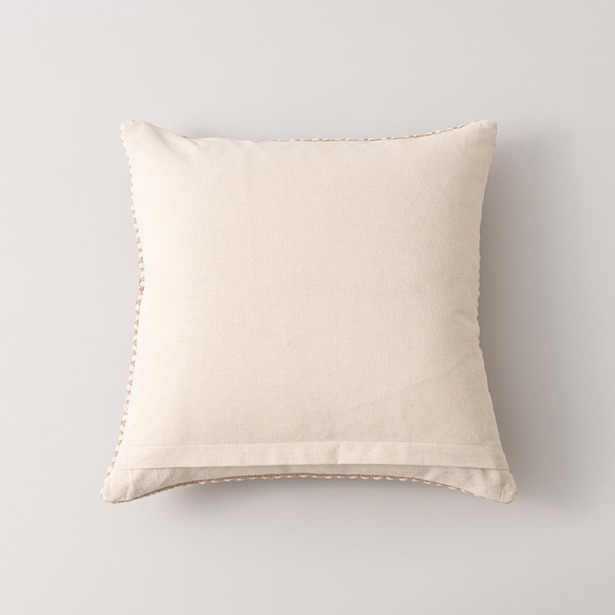Jute Diamond Cotton Cushion Natural – image 4