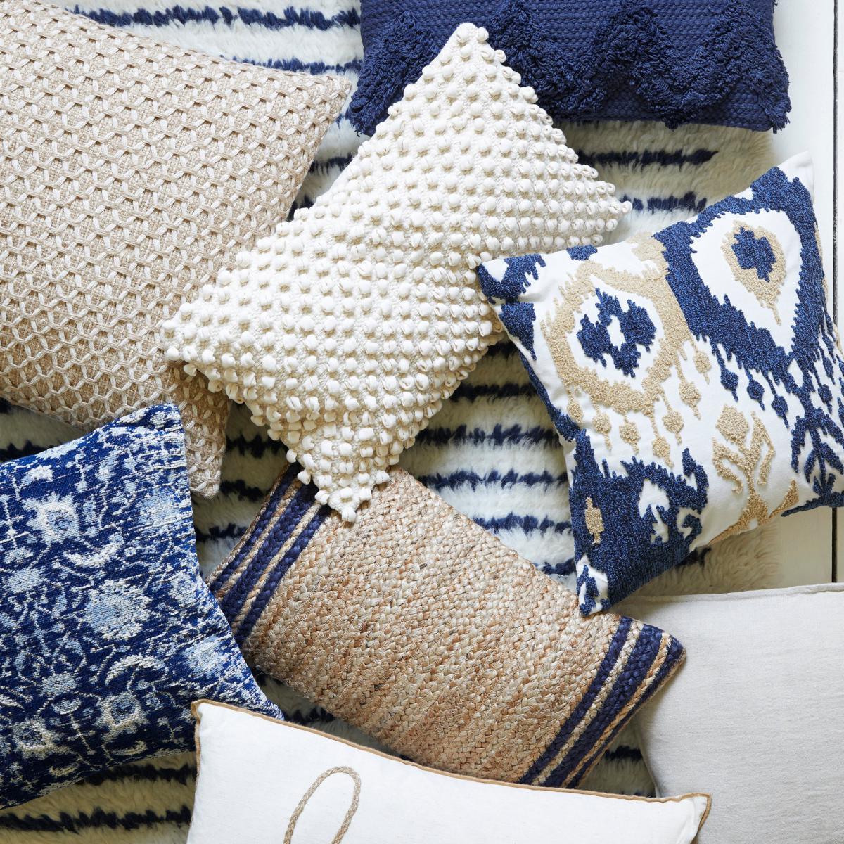 Jute Diamond Cotton Cushion Natural – image 5