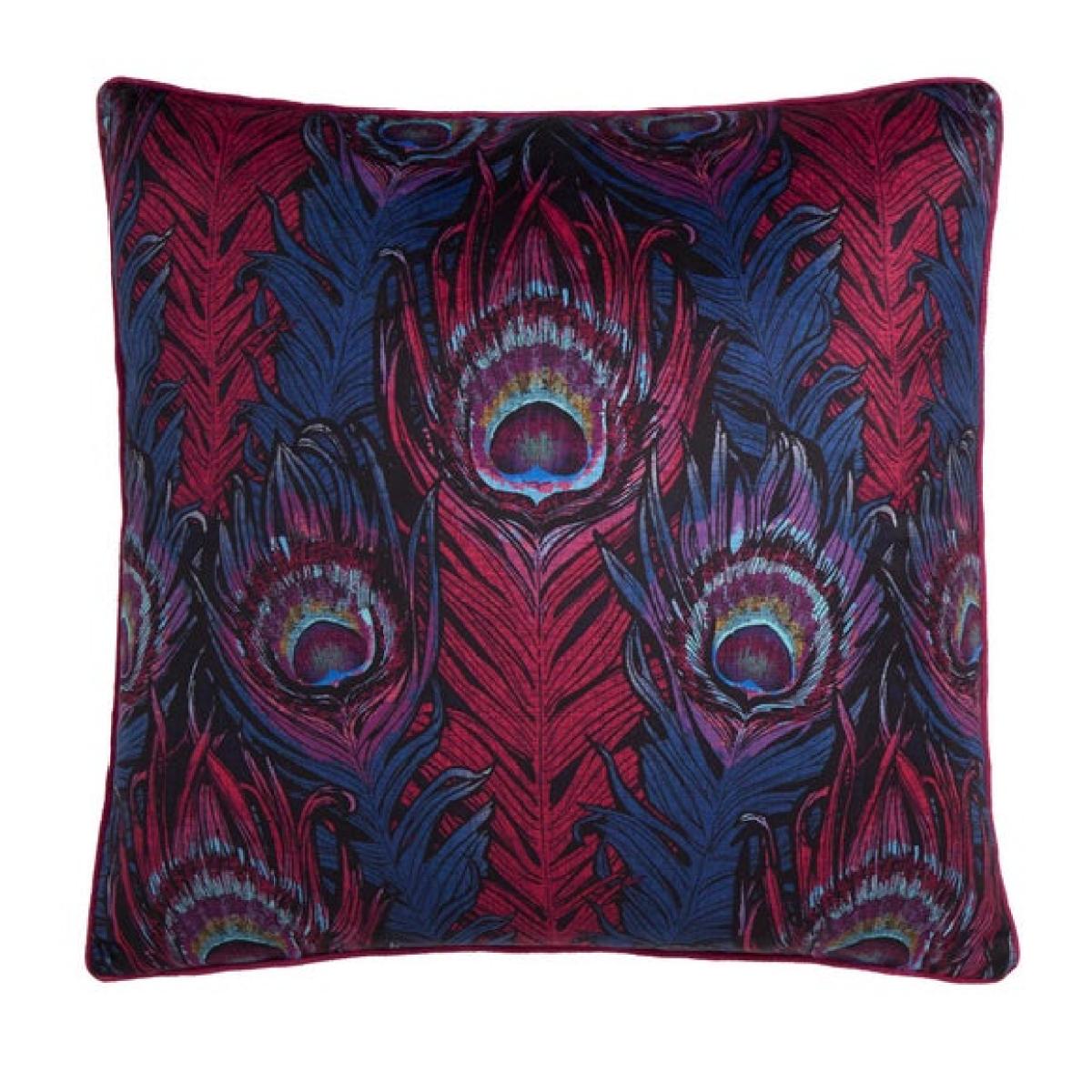 Laurence Llewelyn-Bowen Dandy Peacock Jacquard Square Filled Cushion – image 2