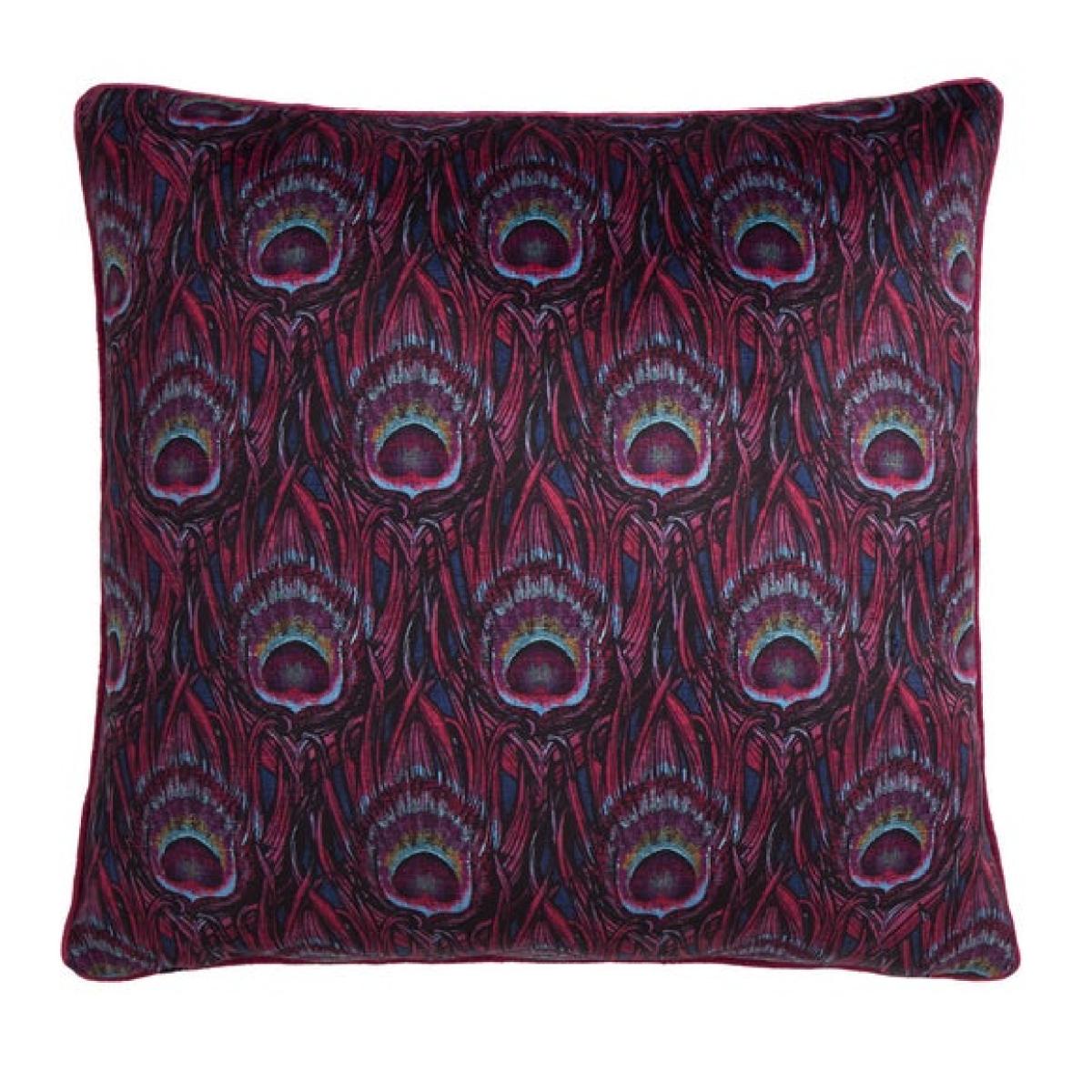 Laurence Llewelyn-Bowen Dandy Peacock Jacquard Square Filled Cushion – image 3