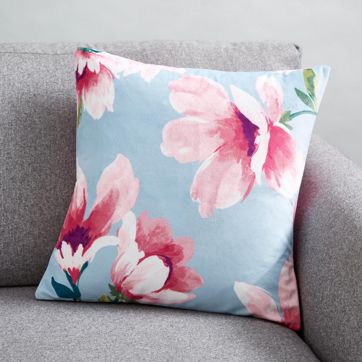 Magnolia Velour Cushion 43x43 MultiColoured – image 1