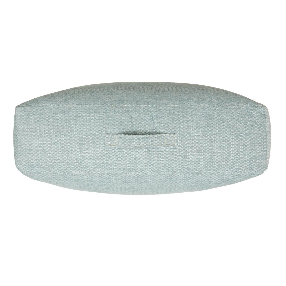 Chenille Duck Egg Slub Floor Cushion Blue – image 2
