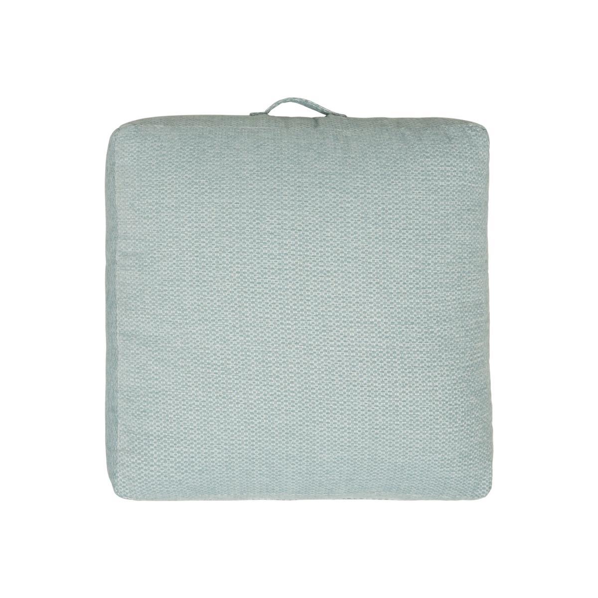 Chenille Duck Egg Slub Floor Cushion Blue – image 1