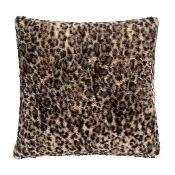 Fusion Leopard Faux Fur Square Cushion – image 2