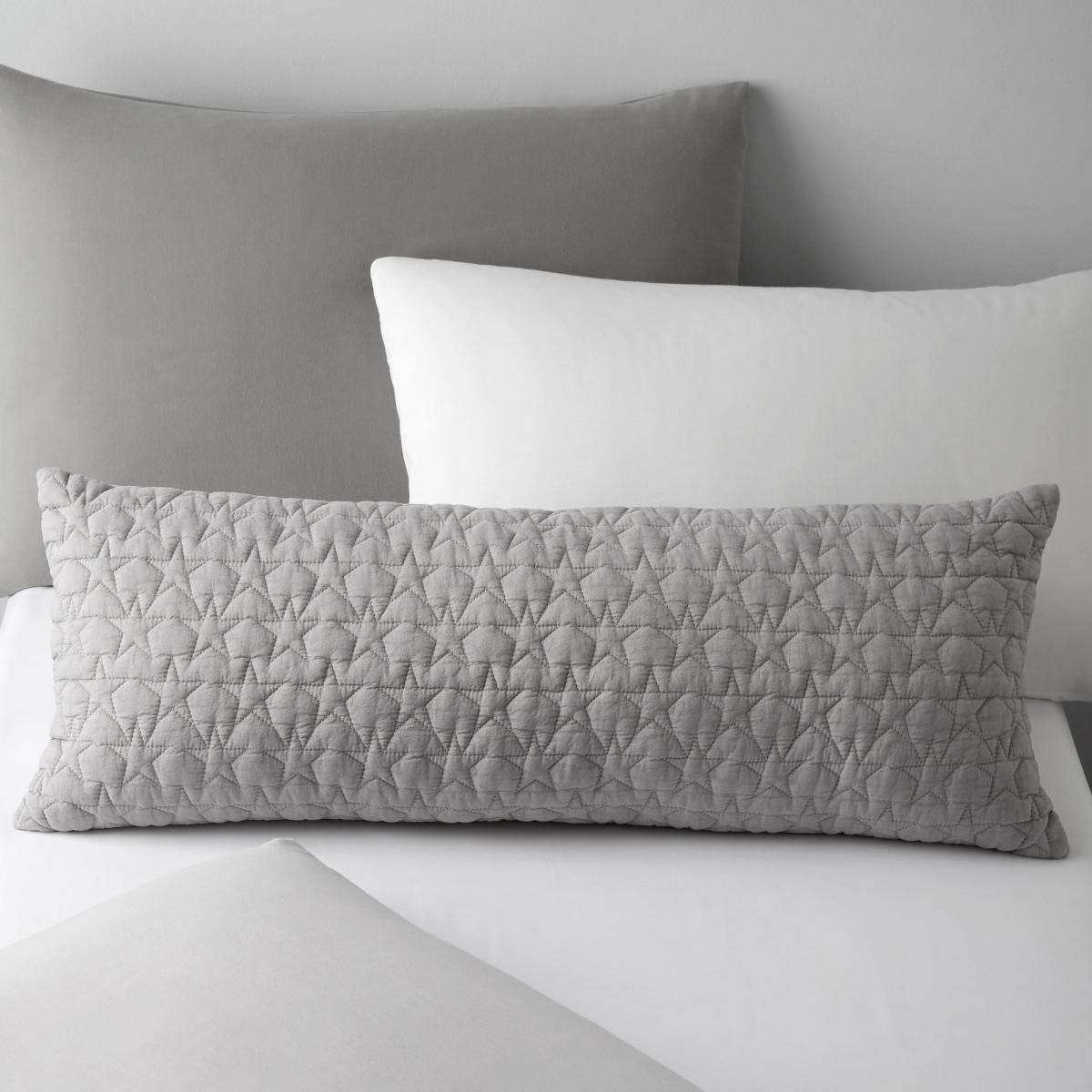 Star Quilted Cushion Grey