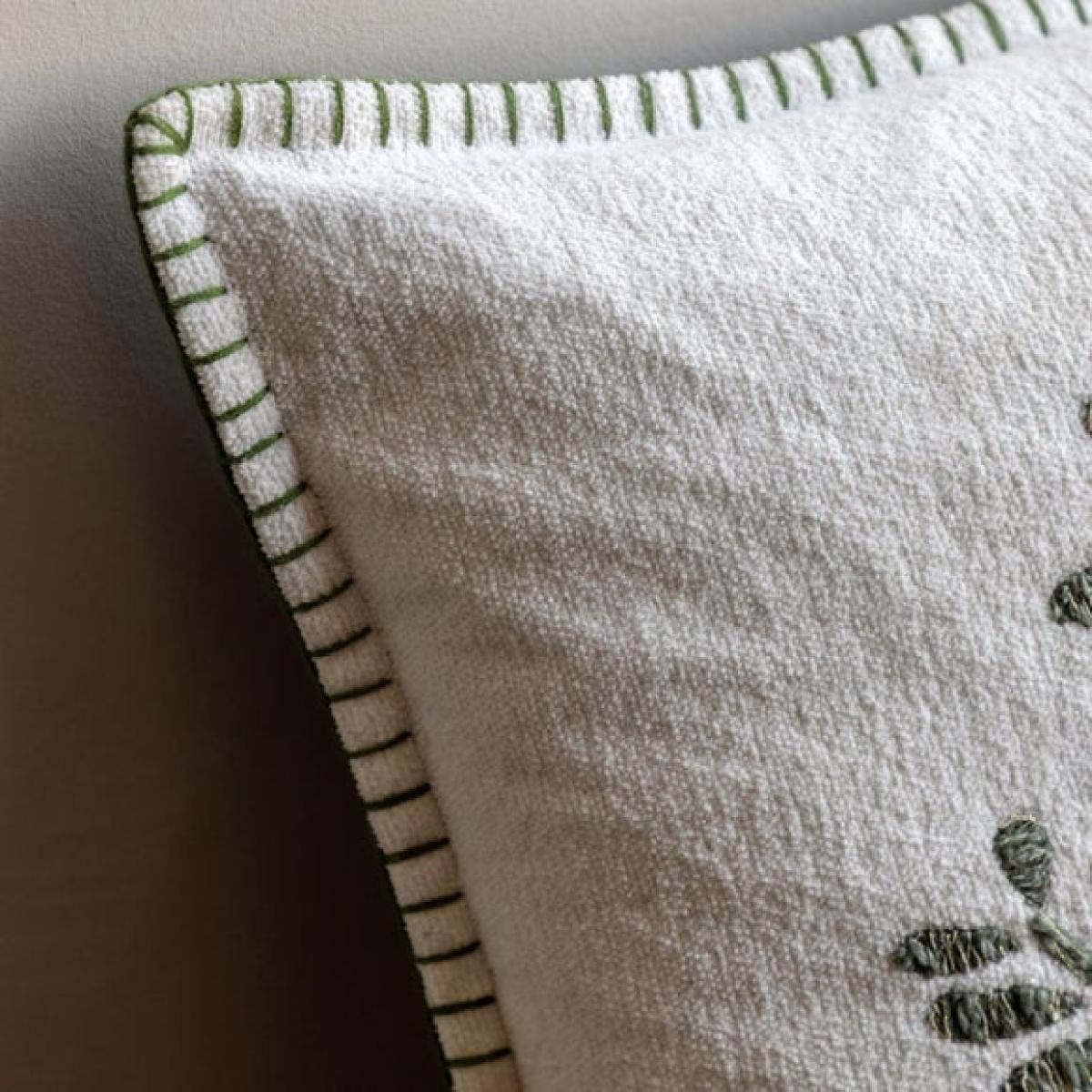Christmas Tree and Leaping Dear Ornamented Square Cushion – image 3