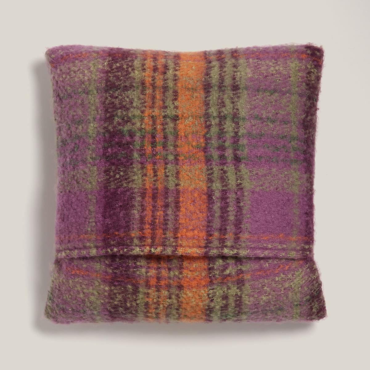 Mohair Plum Check Cushion Plum Purple – image 4