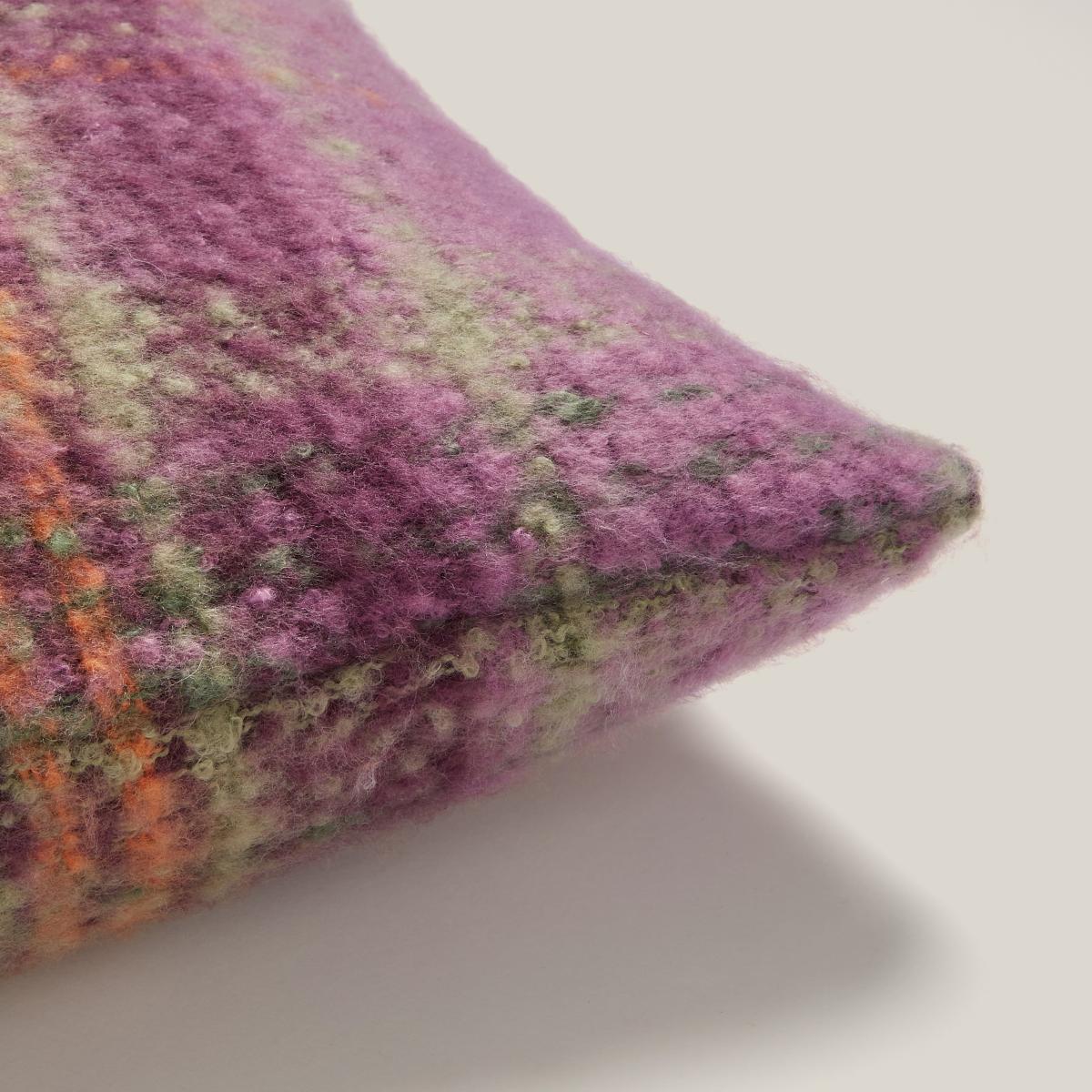 Mohair Plum Check Cushion Plum Purple – image 5