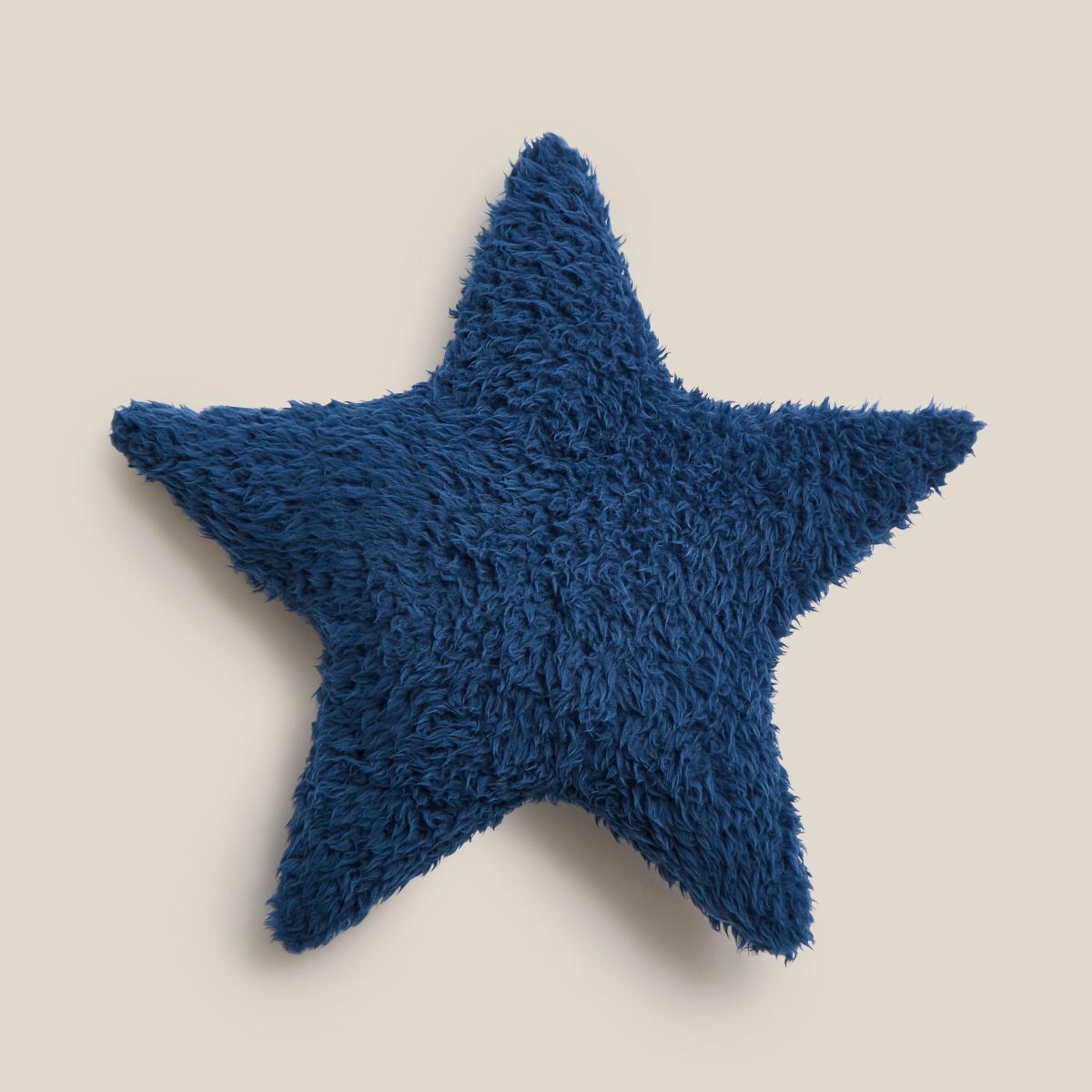 Star Light-Up Navy Teddy Cushion Navy – image 3