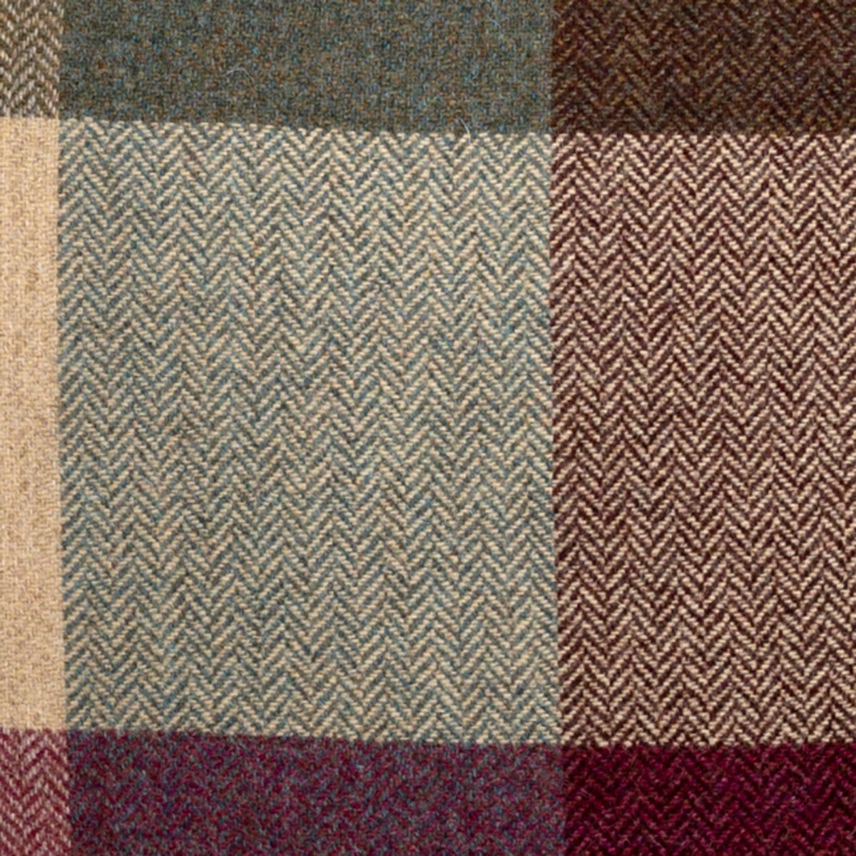 Large Heritage Check Plum Cushion Pink / White – image 2