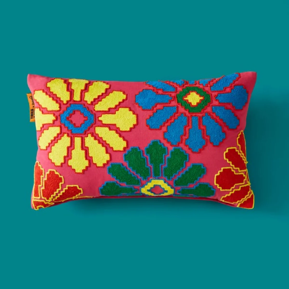 Yinka Ilori Gerbera Daisies Cotton Rectangle Cushion – image 2