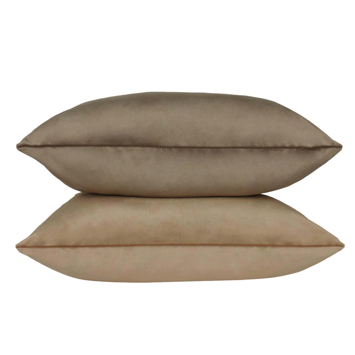 Evans Lichfield Opulent Velvet 2 Pack Cushions Ceder Brown/Biscuit Brown – image 2