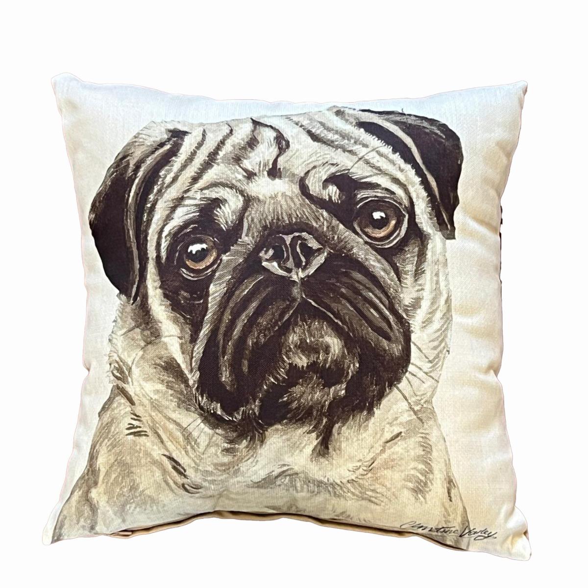 Daro Pug Square Cushion – image 2