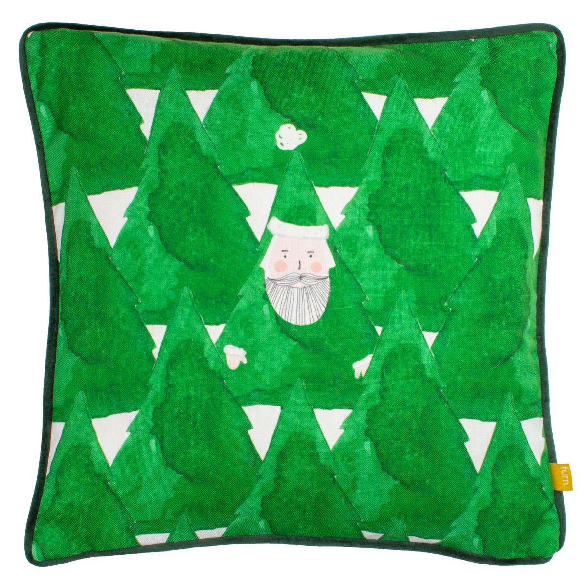 furn. Hide Seek Santa Square Cushion Green – image 2