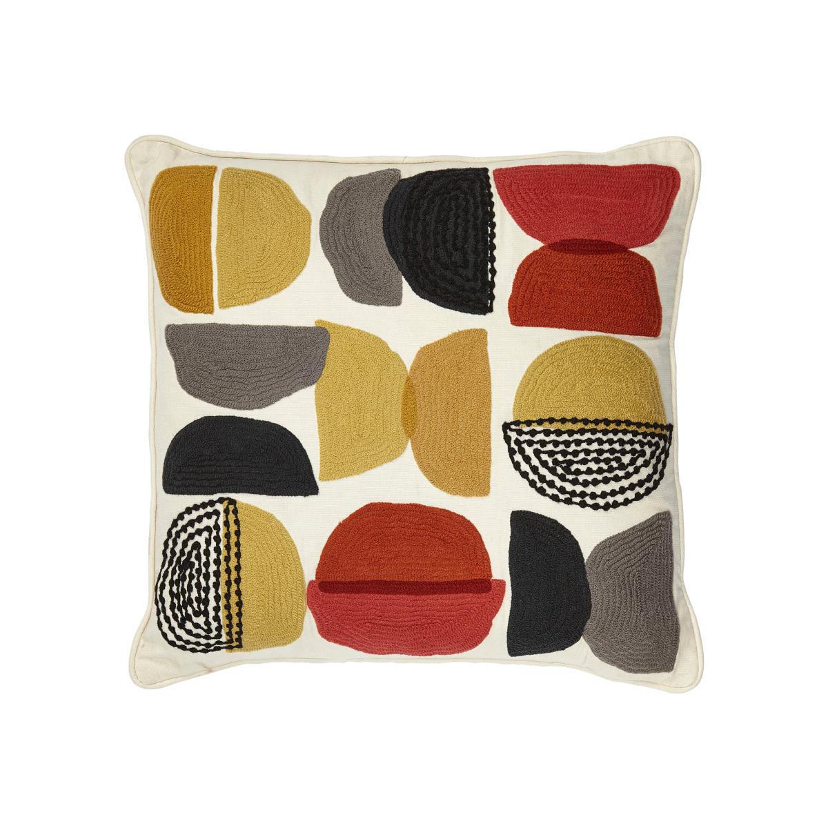 Elements Alton Crewel Cushion Multi Coloured – image 1