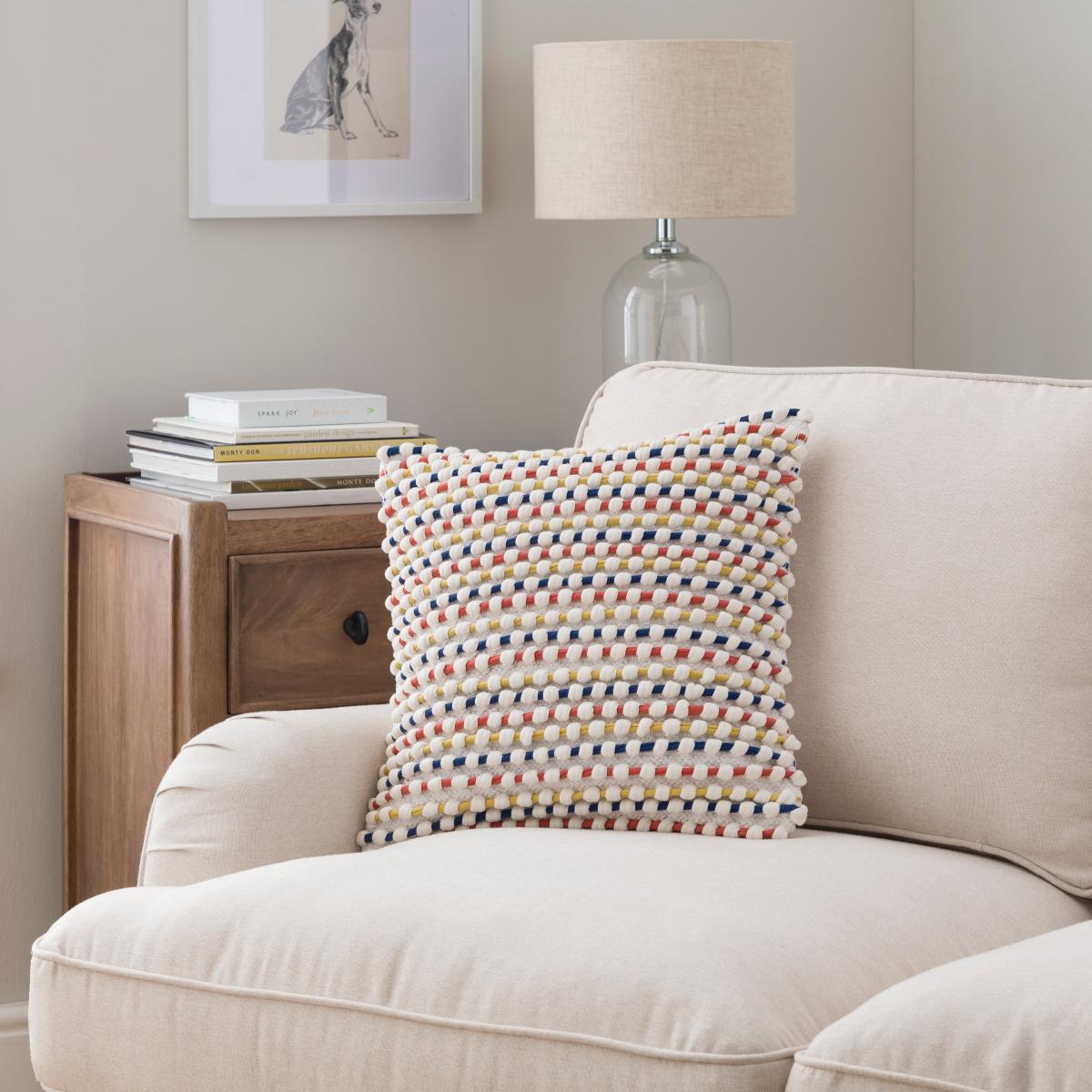 Elements Bobble Loop Cushion MultiColoured – image 2