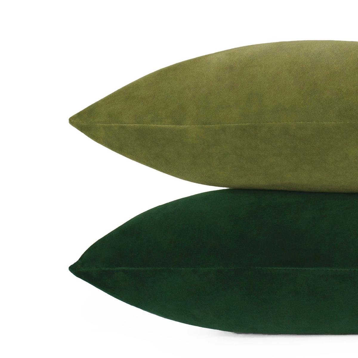 Evans Lichfield Opulent Velvet 2 Pack Cushions Olive Green/Bottle Green – image 3