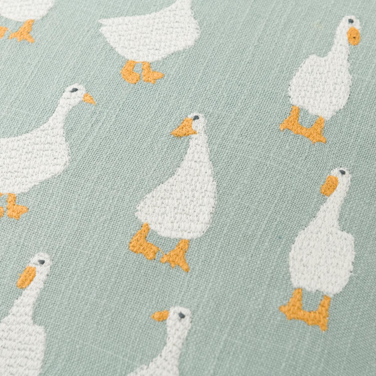 Embroidered Ducks Cushion, Lillypad Lilypad – image 2
