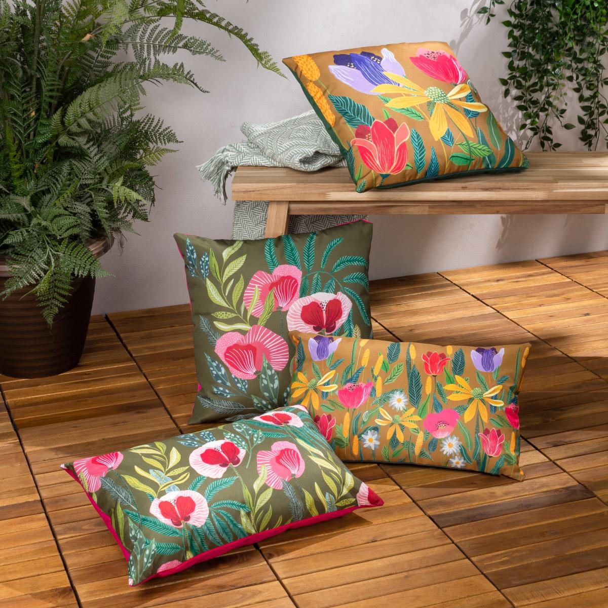 Wylder Nature House Of Bloom Celandine Outdoor Boudoir Cushion Saffron Yellow – image 4