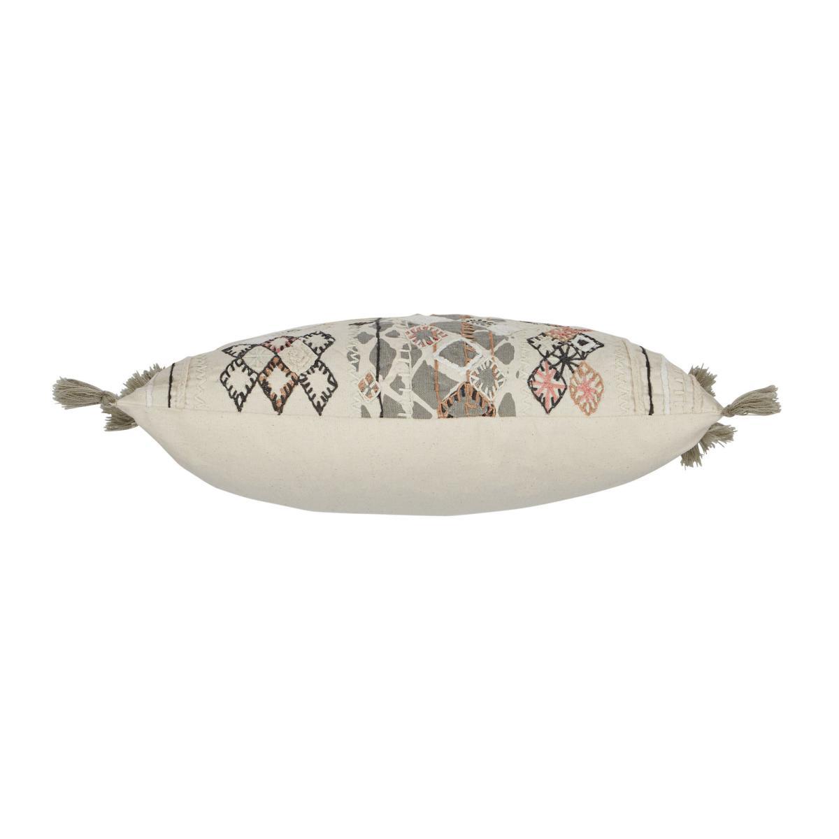Nila Grey Embroidered Cushion Grey – image 3
