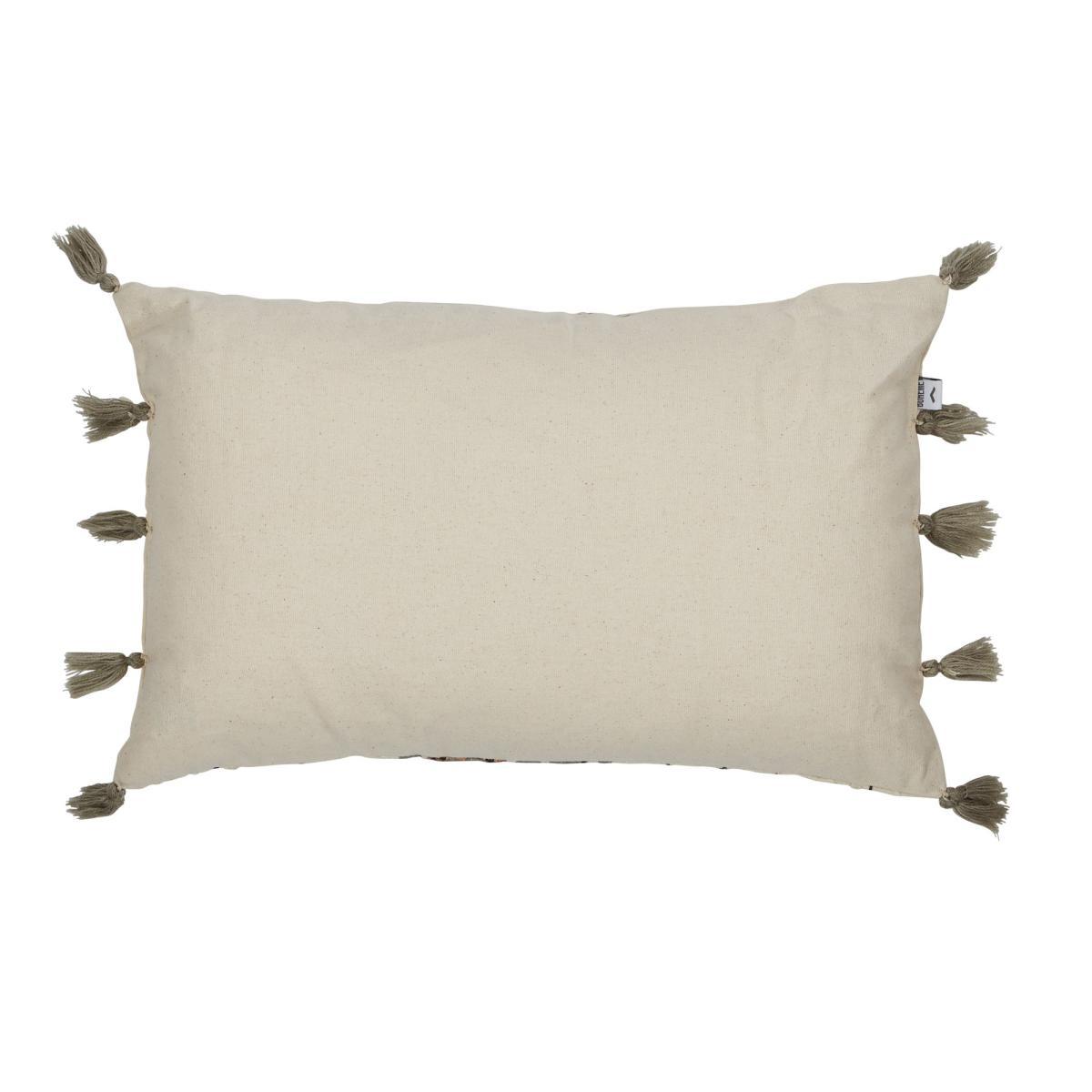 Nila Grey Embroidered Cushion Grey – image 4