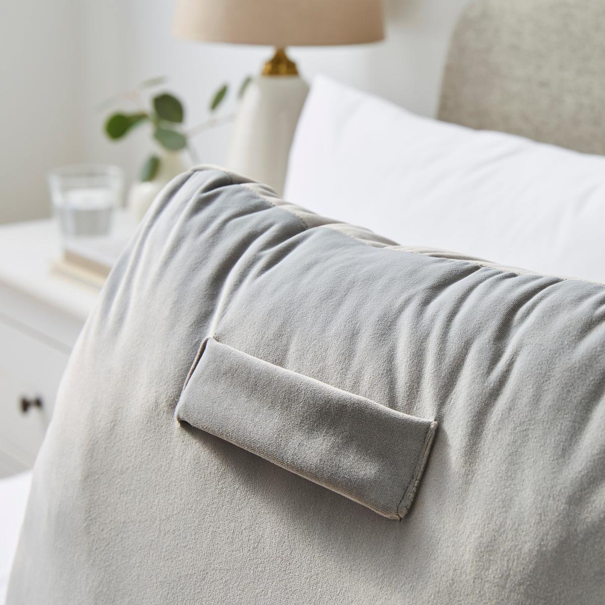 Velour Cuddle Cushion Dove (Grey) – image 2