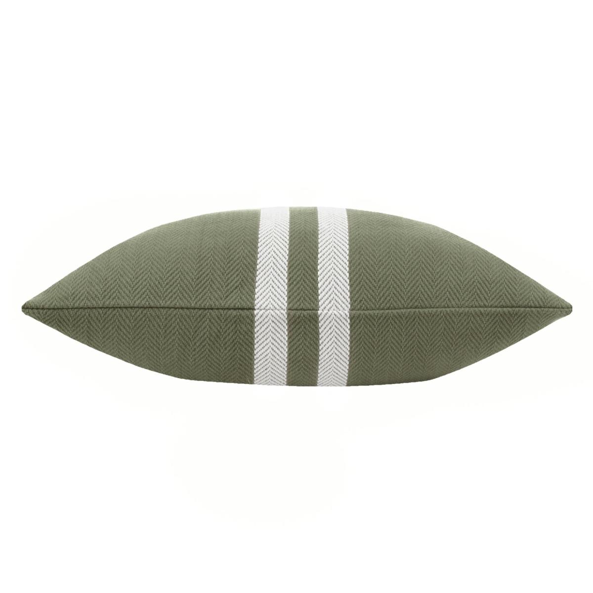 Benton Herringbone Rectangular Cushion Khaki (Green) – image 2