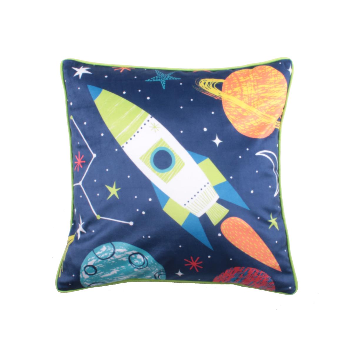 Space Square Cushion Black – image 1